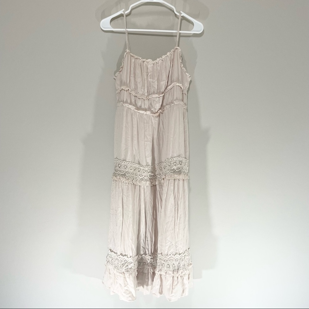 NWT Simplee Boho Ruffled Tiered Dress Size L